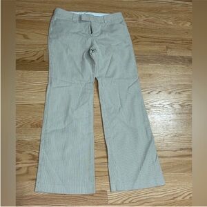 Gap white khaki striped flared dress pants stretched bottoms size 2